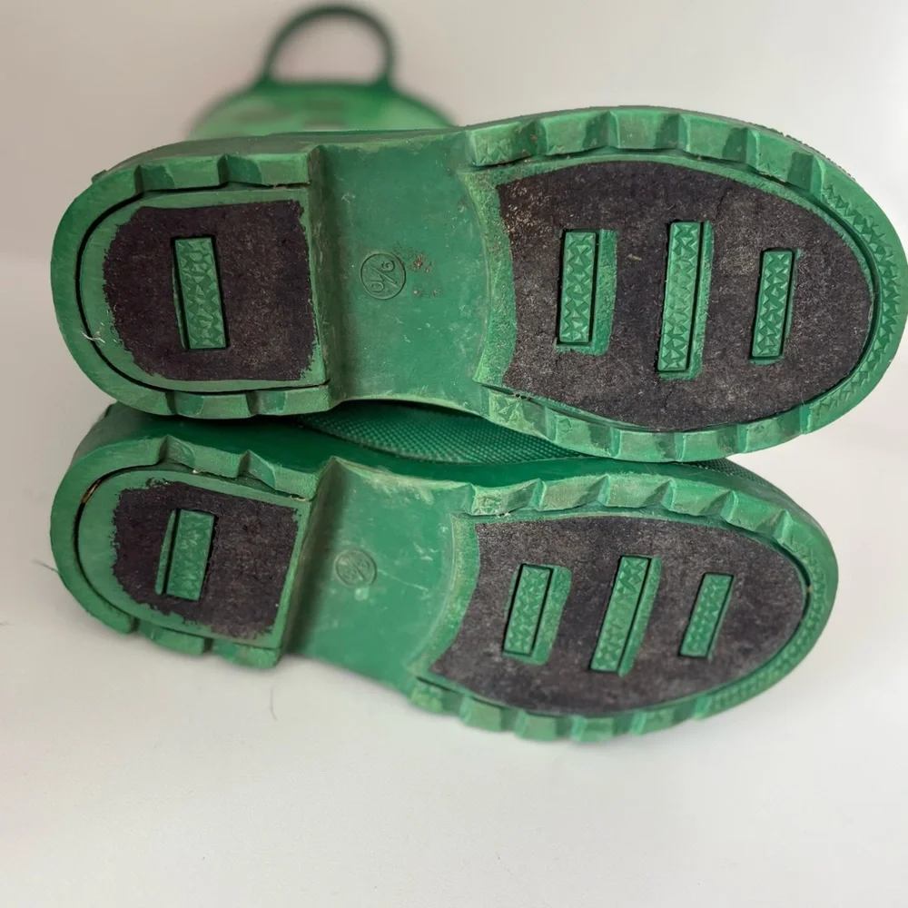 Kidorable Green Alligator Rain Boots Boys Size 9/10